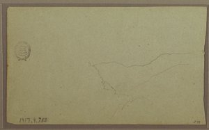 Tegning, nær San Miguel, Ecuador; bagside: Ufærdig bjergskitse, 2. juni 1857 af Frederic Edwin Church