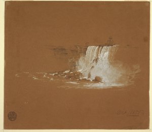 Tegning, Niagara Falls, oktober 1856 af Frederic Edwin Church