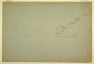 Tegning, Niagara Falls fra nordvest, 1856 af Frederic Edwin Church
