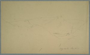 Tegning, Petty havn, 24. juni 1859 af Frederic Edwin Church