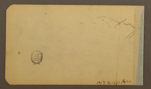 Tegning, Slette, bakke, by; Bagside: Bjergkæde, 1889 af Frederic Edwin Church