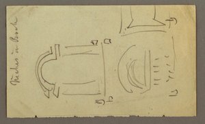 Tegning, rektangulært design, muligvis 1868 af Frederic Edwin Church