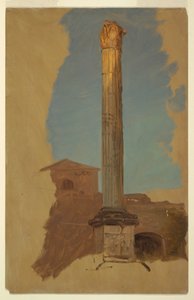 Tegning, Rom, klassisk søjle, 1868-69 af Frederic Edwin Church