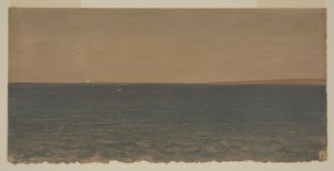 Tegning, Havbillede med isbjerg, 1859 af Frederic Edwin Church