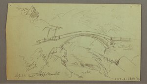 Tegning, Helligdom i skoven, september 1868 af Frederic Edwin Church