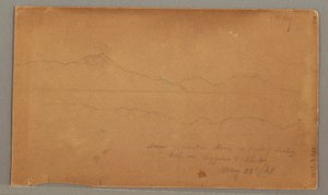Tegning, Sidebillede af bygning, vindue, 29. maj 1868 af Frederic Edwin Church