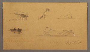 Tegning, Skitser fra Labrador, 12. juli 1859 af Frederic Edwin Church