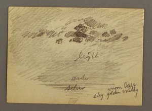 Tegning, Skitser fra Mellemøsten, herunder Suezkanalen, januar 1868 af Frederic Edwin Church
