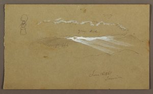Tegning, himmel, figur, 12. juni 1865 af Frederic Edwin Church
