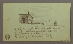 Tegning, himmelstudie, 1. februar 1869 af Frederic Edwin Church