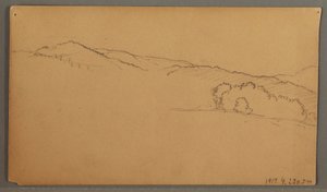 Tegning, Himmelstudie, muligvis 1873 af Frederic Edwin Church