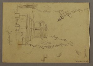 Tegning, scenevogn, muligvis 1868-69 af Frederic Edwin Church