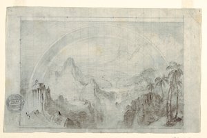 Tegning, studie til "Rainy Season in the Tropics", 1865-66 af Frederic Edwin Church