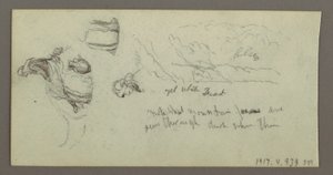 Tegning, studie af kamelben, muligvis 1868 af Frederic Edwin Church