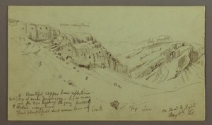 Tegning, studie af en side af en dal, 4. maj 1868 af Frederic Edwin Church