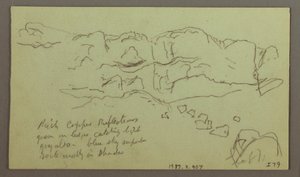 Tegning, studie af en side af en dal, 4. maj 1868 af Frederic Edwin Church