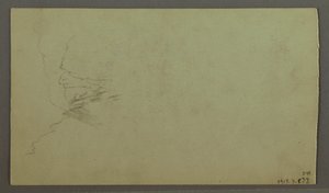 Tegning, Toppen rejser sig over skyerne, smal dal, muligvis 1868 af Frederic Edwin Church