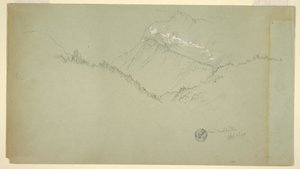 Tegning, toppen af Watzmann, nær Berchtesgaden, 9. juli 1868 af Frederic Edwin Church