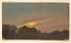 Tegning, solnedgang, 1865-66 af Frederic Edwin Church