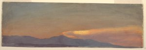 Tegning, Studie af solnedgangssky, ca. 1880 af Frederic Edwin Church