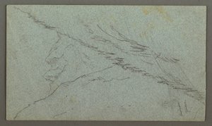 Tegning, Tauerntoppene, K nigss, juli 1868 af Frederic Edwin Church