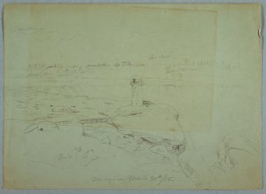 Tegning, Terrapin Point, 20. marts 1856 af Frederic Edwin Church