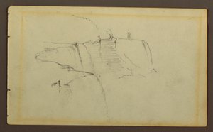Tegning, De amerikanske vandfald, Niagara-floden, muligvis 1858 af Frederic Edwin Church