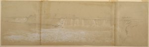 Tegning, Niagara-vandfaldene, september eller oktober 1856 af Frederic Edwin Church