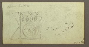 Tegning, Træer, Skulpterede, februar, muligvis 1868 af Frederic Edwin Church