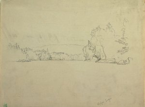 Tegning, Upper Togue Lake, ca. 1885 af Frederic Edwin Church