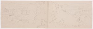 Tegning, El Yemen-dalen, 20. februar 1868 af Frederic Edwin Church