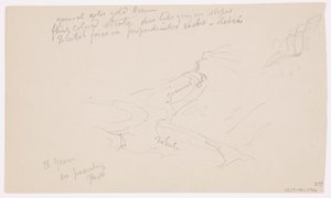 Tegning, El Yemen-dalen, 20. februar 1868 af Frederic Edwin Church