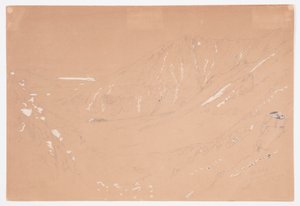 Tegning, Udsigt mod Great Basin, Mount Katahdin, september 1877 af Frederic Edwin Church
