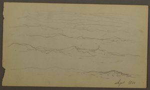 Tegning, Bølger, 1860 af Frederic Edwin Church