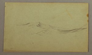 Tegning, Bølger, muligvis 1860 af Frederic Edwin Church