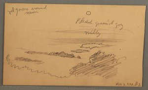 Tegning, Skovklædt dal, oktober 1873 af Frederic Edwin Church