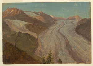 Great Aletsch Glacier, Schweiz af Frederic Edwin Church