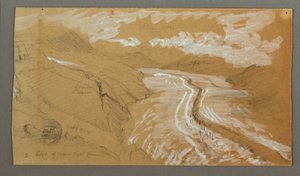 Great Aletsch Glacier, Berner Alperne, Schweiz af Frederic Edwin Church