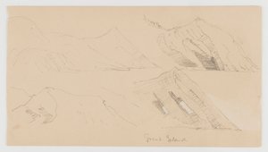 Great Island, Studie af Rock Cliffs af Frederic Edwin Church