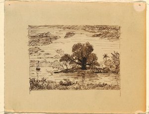 Imaginært flodlandskab af Frederic Edwin Church