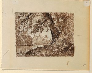 Imaginært flodlandskab af Frederic Edwin Church