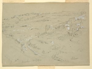 Oliebjerget, Betania, Siloam og Jerusalem, Palæstina [Betanien og Silwan, Østjerusalem og Jerusalem, Israel] af Frederic Edwin Church