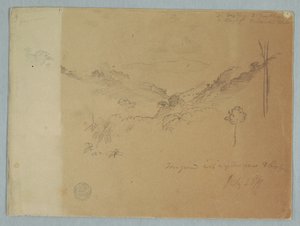 Bjerglandskab nær Jorje, Ecuador af Frederic Edwin Church