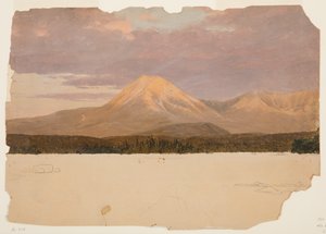 Katahdin-bjerget fra Katahdin-søen af Frederic Edwin Church