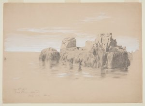 Klipper ved kysten, Grand Manan Island, Canada af Frederic Edwin Church