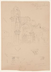 Ruinerne af St. George Church, Lydda [nuværende Lod] af Frederic Edwin Church