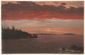 Schoodic-halvøen fra Mount Desert ved solopgang af Frederic Edwin Church