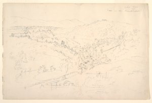 Skitse af et Catskill-landskab (Udsigt over Kaanterkill) af Frederic Edwin Church