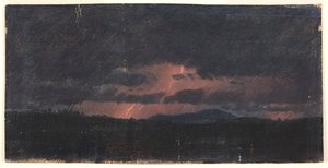 Storm over Hudson Valley, 1867. af Frederic Edwin Church