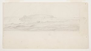Studie til et maleri af Niagara Falls af Frederic Edwin Church